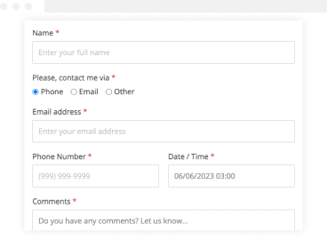Callback Form